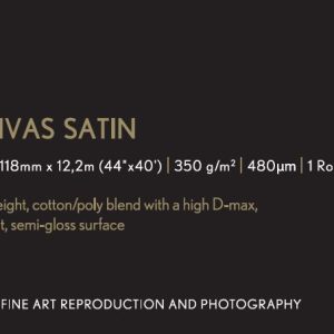 Epson Premium Canvas Satin, in rotoli da 111,8cm (44'') x 12,19m.